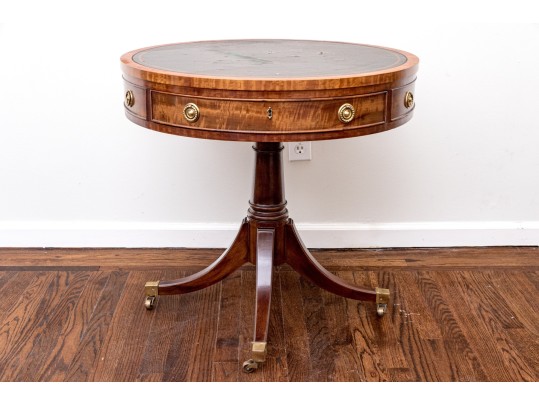 Henredon Leather Top Drum Table