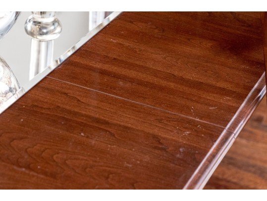 Double Pedestal Extension Dining Table With Eight Chippendale Style Chairs