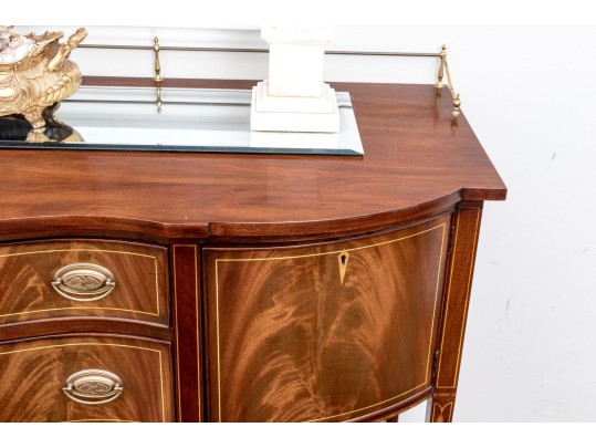 Henkel Harris Federal Style Mahogany Oxbow Sideboard