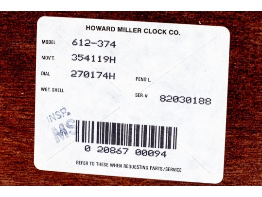 Howard Miller Mantel Clock