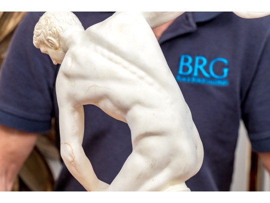 G. Ruggeri Signed Sculpture Of Discobolus Of Myron