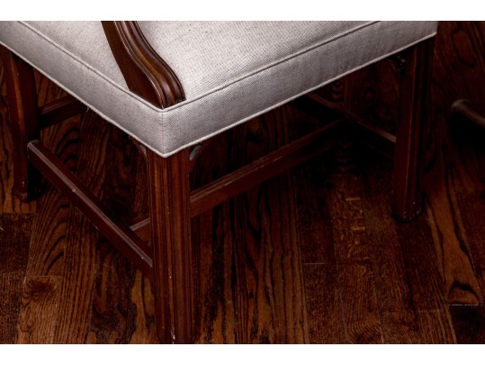 Double Pedestal Extension Dining Table With Eight Chippendale Style Chairs