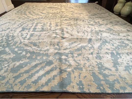 Nepalese Hand-Knotted Wool And Silk Area Carpet, 7'-10