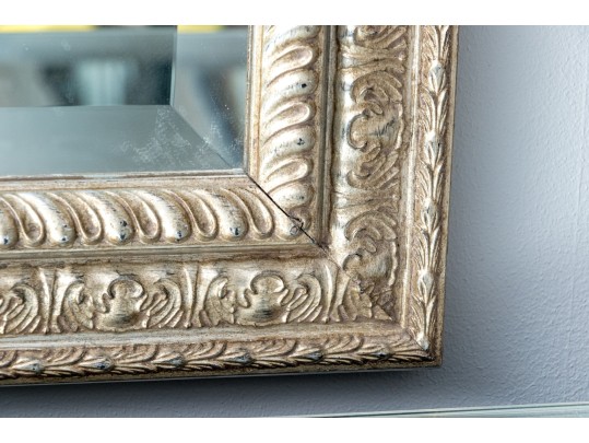 Lavish Silvered And Carved Gesso And Wood Mirror