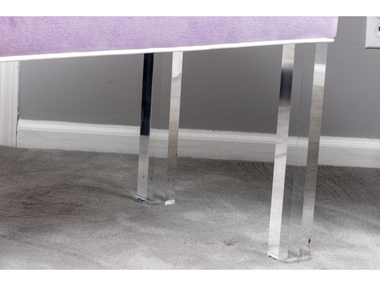 Chic Custom Upholstered Lucite Bench
