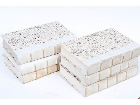 Eclectic Collection Of Table Top Items With Barometer