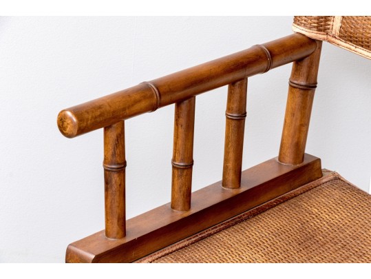 The Company Store Directors Chair, Collapsible Faux Bamboo And Rattan 