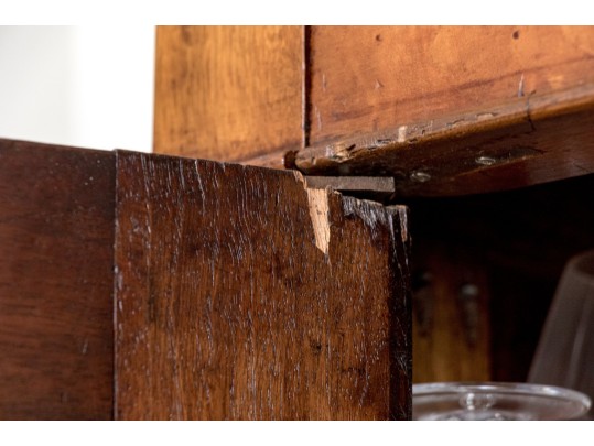 Antique Cherry Armoire Converted To Bar Cabinet From Dove Coat