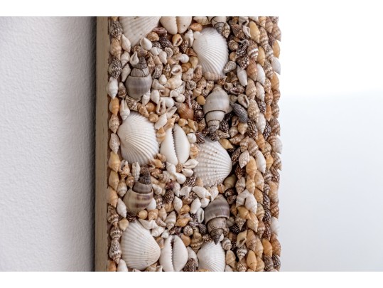 Decorative Shell Encrusted Framed Mirror