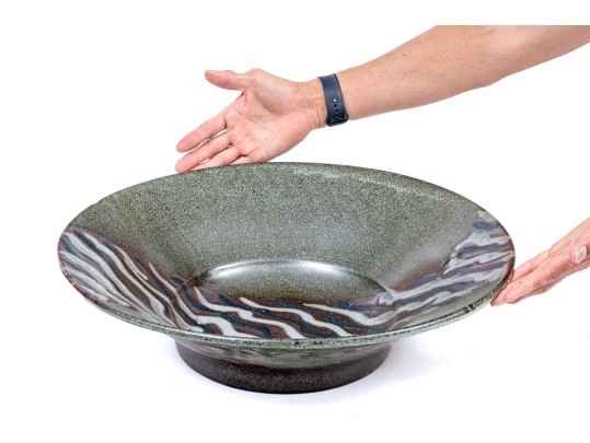 Signed Studio Pottery Centerpiece Bowl