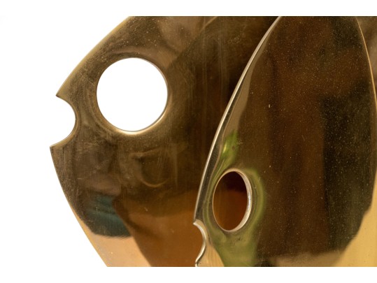 Decorative Brass Abstract Fish Head Sculpture