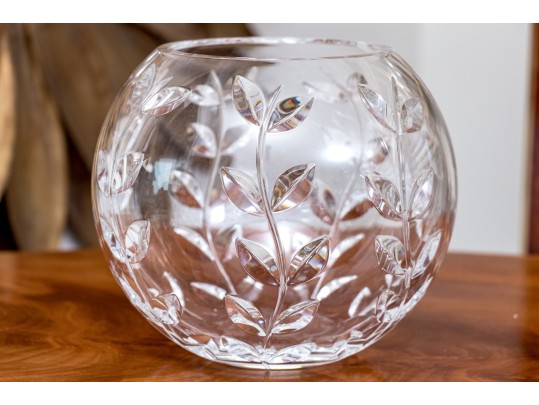 Tiffany & Co. Crystal Floral Vine Rose Bowl