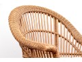 Fabulous Wicker Fanback Armchair With Ottoman