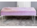 Chic Custom Upholstered Lucite Bench