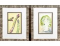 Set Of Six Burnell Signed Watercolor Paintings Of Vegetables, 2011