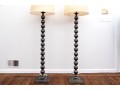Pair Of Jamie Young Bobbin Turned Floor Lamps