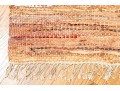 Leather And Fabric Chindi Dhurrie Accent Carpet, 6'-1