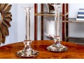 Substantial Pair Of Glass Candlesticks