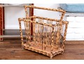 Fabulous Chinoisserie Painted Bamboo Basket