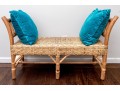Awesome Faux Bamboo And Rattan Bench