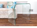Chic Pair Of Glass Waterfall Tables