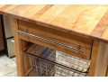 Crate & Barrell Kitchen Island With Drop Leaves