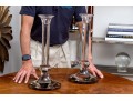 Substantial Pair Of Glass Candlesticks