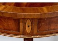 Mahogany And Satinwood Demilune Console