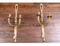 Pair Of French Louis XVI Style Dore Bronze Candle Sconces
