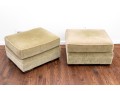 Pair Of Mohair Upholstered Ottomans