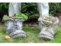 Whimsical Pair Of Cast Stone Boot Form Planters