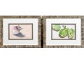 Set Of Six Burnell Signed Watercolor Paintings Of Vegetables, 2011
