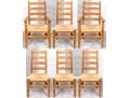Lane Furniture Set Of Six Ladder Back Dining Chairs
