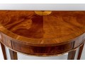 Mahogany And Satinwood Demilune Console