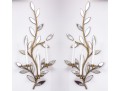 Pair Of Fabulous Mirrored Three Light Wall Sconces