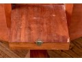 Stunning Mahogany Pedestal Flip Top Atrium Table