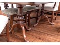 Double Pedestal Extension Dining Table With Eight Chippendale Style Chairs