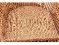 Fabulous Wicker Fanback Armchair With Ottoman