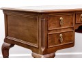 Sligh Chippendale Style Mahogany Leather Top Writing Desk