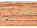 Leather And Fabric Chindi Dhurrie Accent Carpet, 5'-9 1/2 X 3'-8