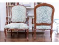 Pair Of Louis XV Style Fauteuils In Leopard Pattern Upholstery