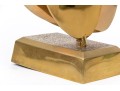 Decorative Brass Abstract Fish Head Sculpture