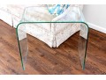 Chic Pair Of Glass Waterfall Tables