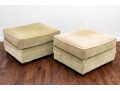 Pair Of Mohair Upholstered Ottomans