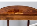 Mahogany And Satinwood Demilune Console