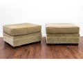 Pair Of Mohair Upholstered Ottomans