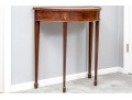 Mahogany And Satinwood Demilune Console