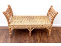 Awesome Faux Bamboo And Rattan Bench
