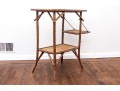 Fabulous Woven Rattan Side Table With Shelf