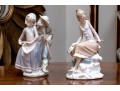 Group Of Two Lladro Porcelain Figural Sculptures